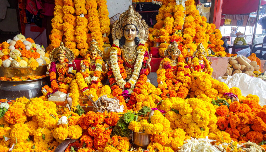 ๐ Dussehra (Vijayadashami) Celebrations in Kurnool District vecteezy indian goddess statues with marigold garlands religious 71919033